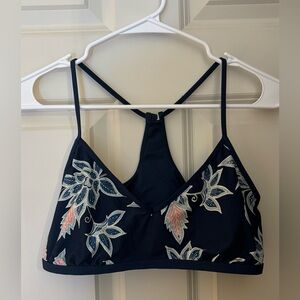 Carve Designs Stinson Navy Floral Bikini Top, Size XL